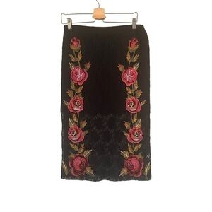 TopShop rose skirt lace sheer black embroidered whimsigoth Romantic chic goth